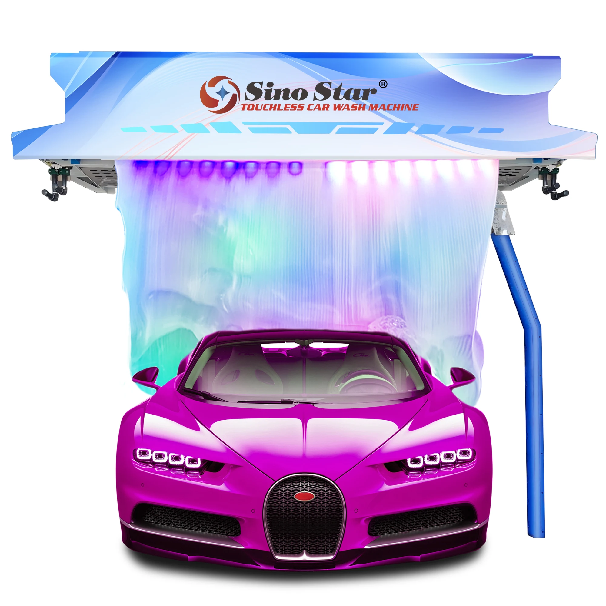 Sino Star Water Recycle System Automatic 360-degree High Pressure Touchless Brushless China Car Wash Machine