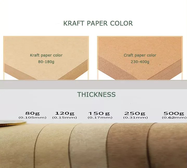 Custom Craft Kraft Packing Paper 80g 90g 150g 200g Sheet Recycled
