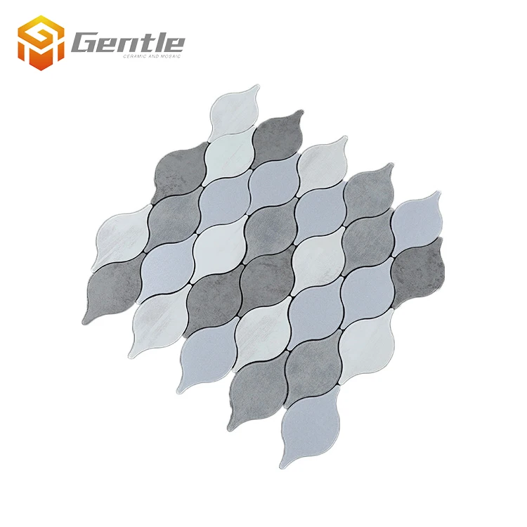 Серый матовый лист в форме струйной росписи украшения стен ванной комнаты прочный цементный пилинг и палка ПВХ мозаика