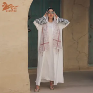 LR763 New  Stylish Solid  Plus Size  Open Abaya Maxi Dress Middle Eastern Kaftan Abaya
