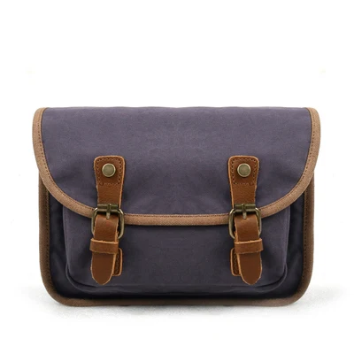 Baby CC110 Side Bag Vintage Wax Dyed Canvas Motorcycle Splash Waterproof Motorcycle Universal Crossbody Bag