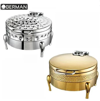 Luxury event equipment full size gold and silver food warmer electric heating element buffet chafing dish price in dubai