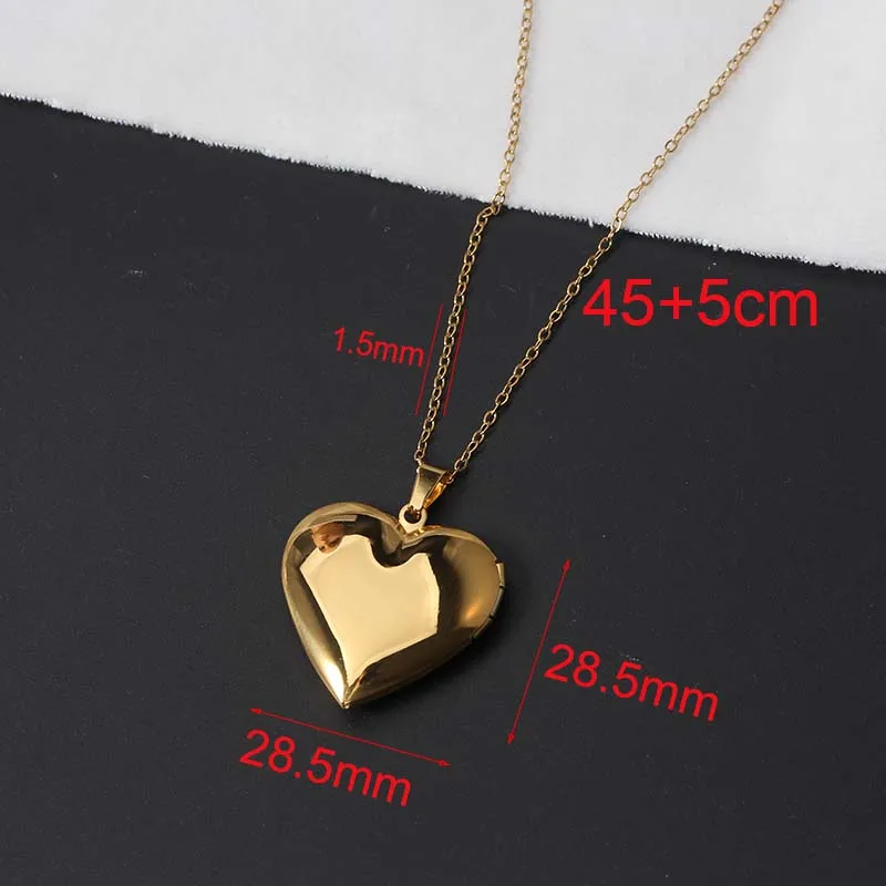 Custom Photo Heart Locket Necklace
