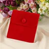 Bolsa de joyería de terciopelo rojo