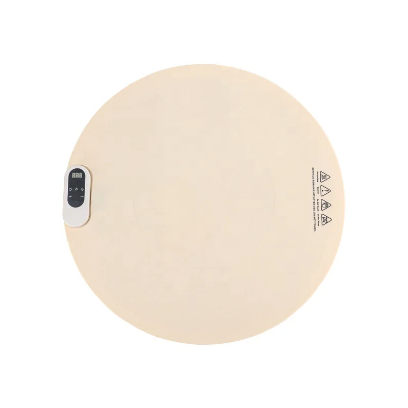New Extra-Large Round Food Warmer Mat Silicone Soft Foldable Heating Placemat Oil-Resistant Waterproof Smart Meal Insulation Pad 6