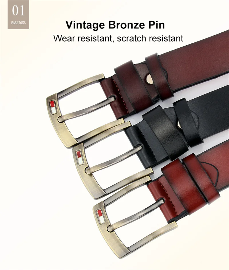 Ремень мужской из ПУ кожи модный винтажный пояс разные