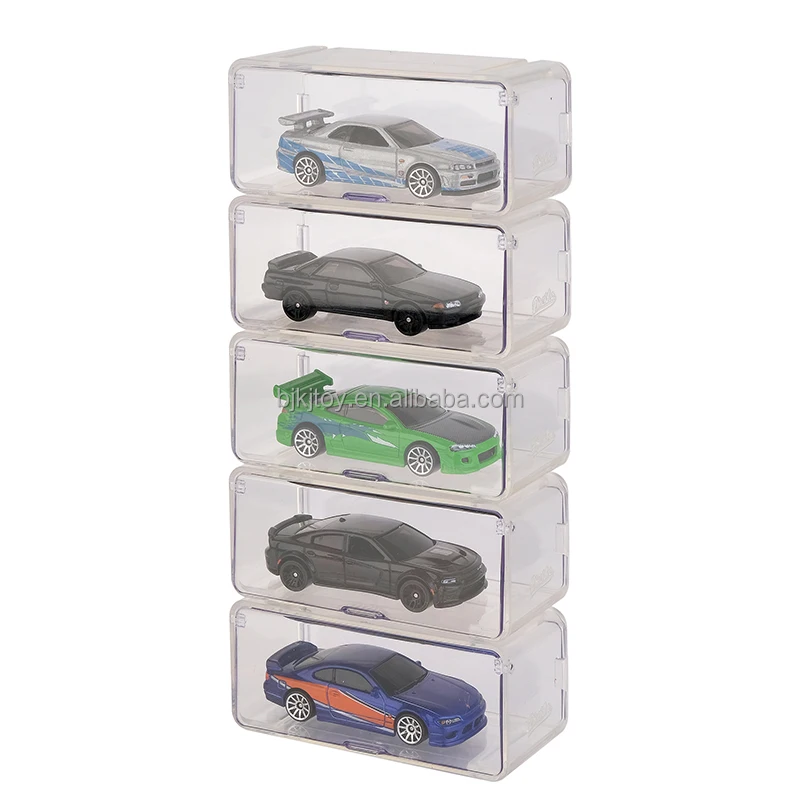 Custom Stackable Clear Acrylic Display Case for 1/64 Scale Cars for Hotwheel/ Matchbox