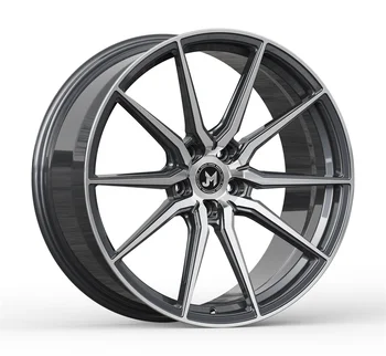 For Tesla model Y 20 inch 5x114.3 gloss grey / machined face monoblock forged wheels