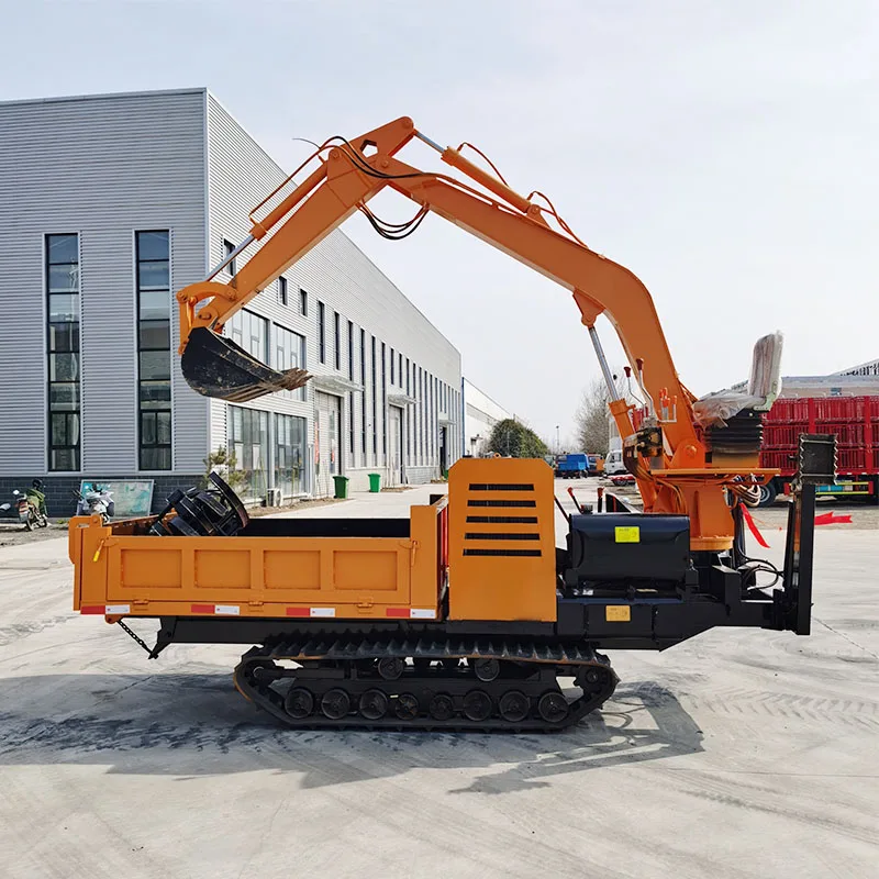 Factory Price 5 Ton Tracked Crawler Transporter Mini Crawler Dumper 3 Tons with Digger