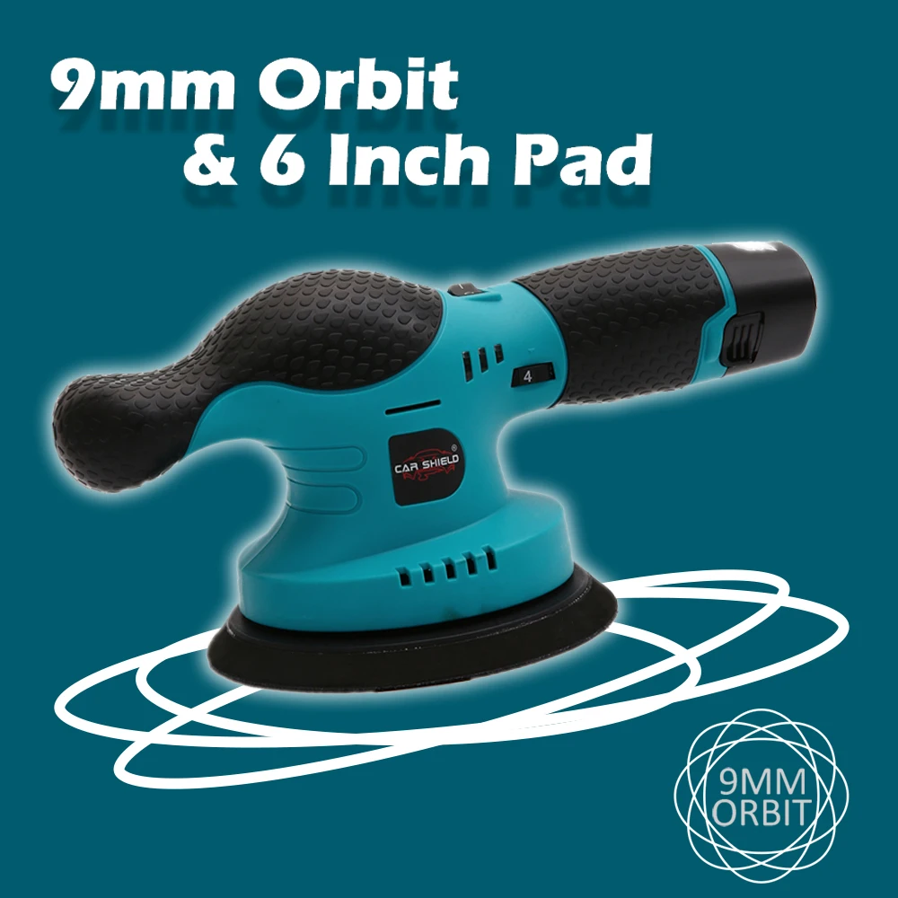 Автомобильная шлифовальная машина 6 дюймов 9 мм беспроводная полировальная двойного