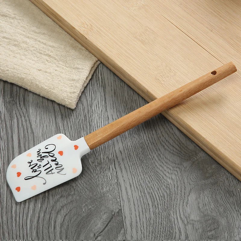 Christmas Cream Cake Scraper Non-stick Silicone Baking Spatula