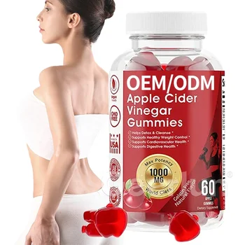 OEM Vegan Detox Cleanse Gummy Support Metabolic Fat Burner Apple Cider Vinegar Gummies Weight Loss
