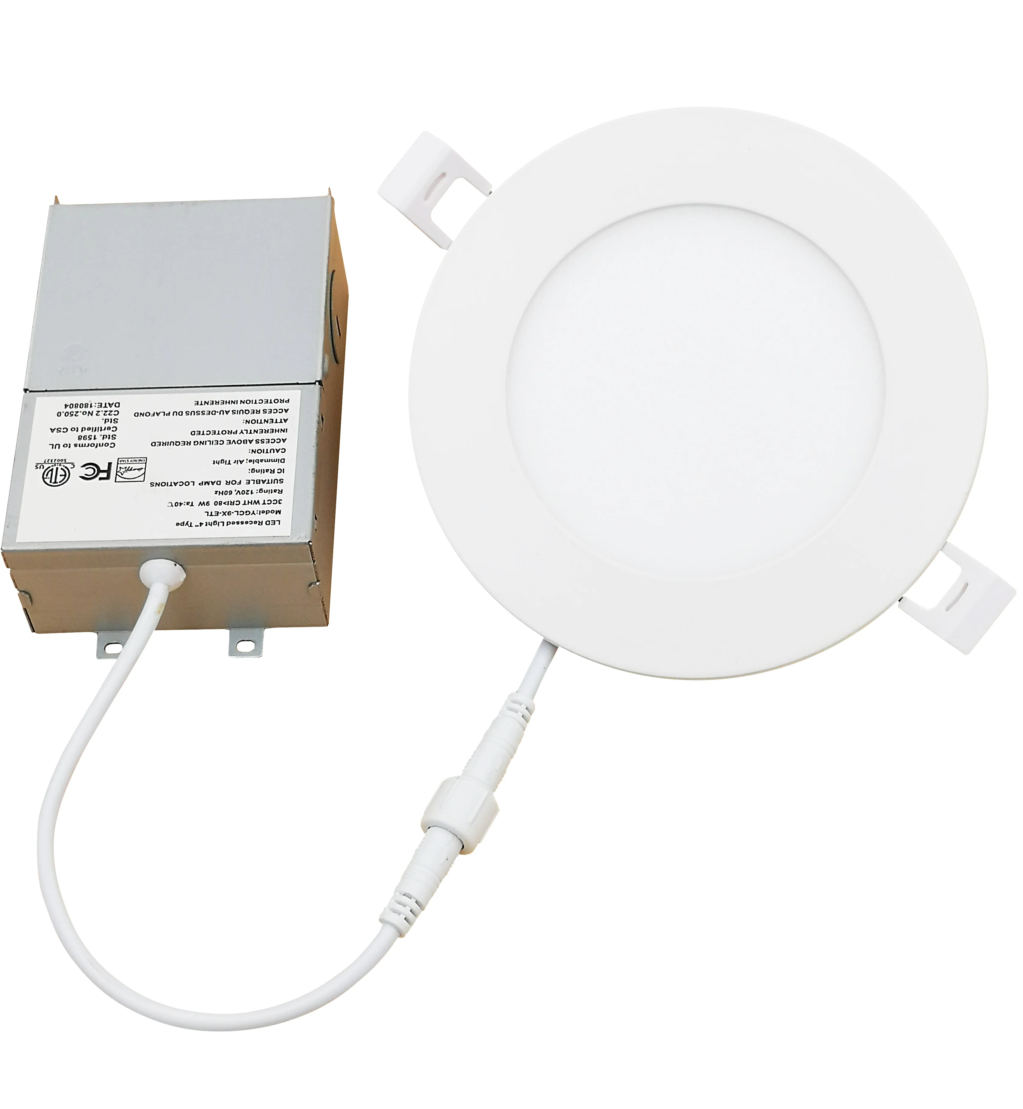 Round 4 Inch Recessed Ceiling Lights Pot Lights 9w 12w Dimmable Smd Led Panel Light