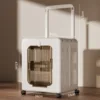 Large Capacity Breathable Pet Suitcase - Ivory White