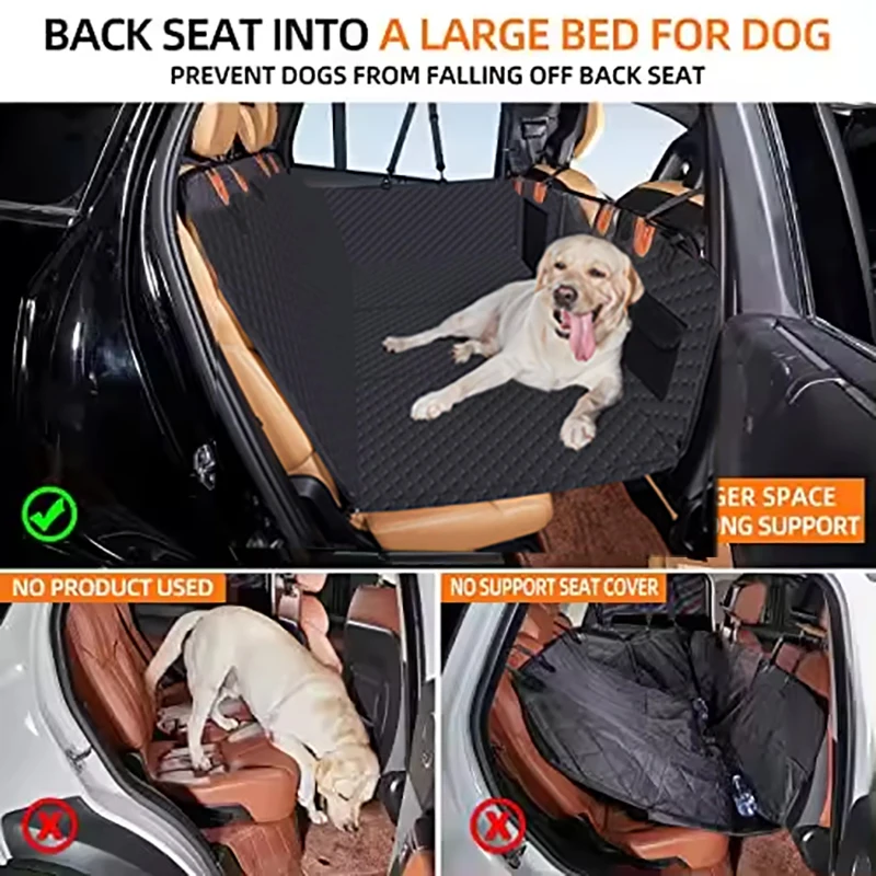 Extended Dog Car Seat Cover Waterproof Anti-slip