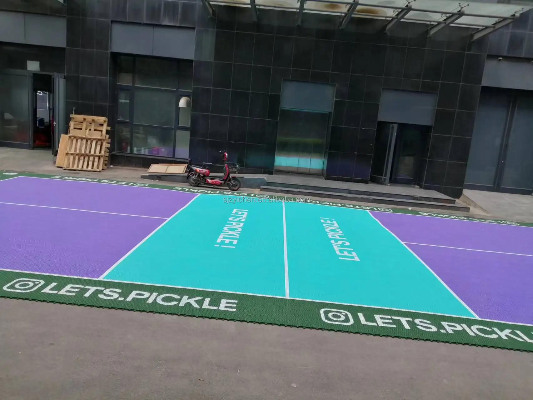 Outdoor Pickleball Court pp Interlocking Sports Flooring Multipurpose Court Sports Flooring