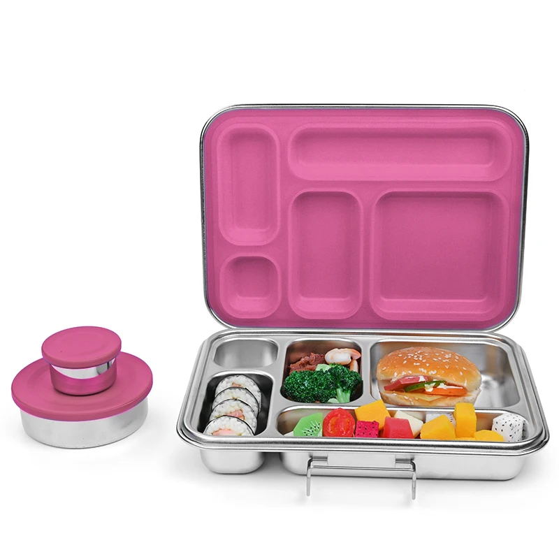 Aohea BPA Free Back to School Dishwasher Safe Stainless Steel Lunch Boxes Snack Box for Kids and School Students