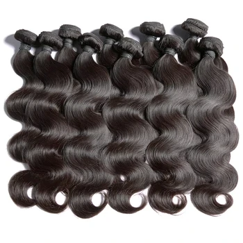 Wholesale 10A Grade Virgin Cambodian Body Wave Human Hair Extensions 36 Inches Cuticle Aligned Vendor Bundle 1B Color