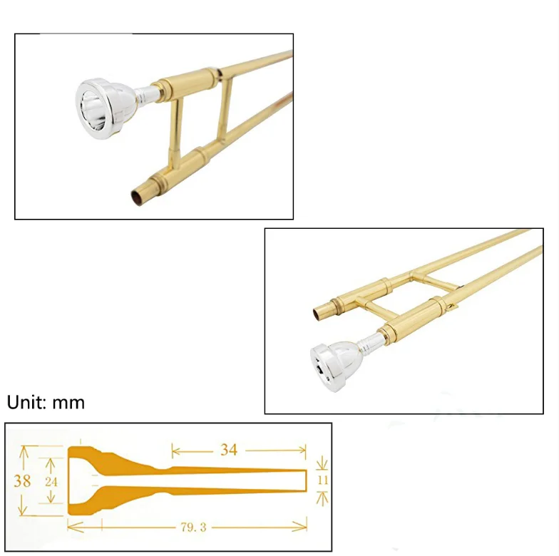 Высококачественный тромбоновый мундштук 12C