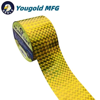 2" x 350 ft Gold Factory Wholesale Bird Scare Tape Reflective Repellent Tape Ribbon to Keep Birds Away