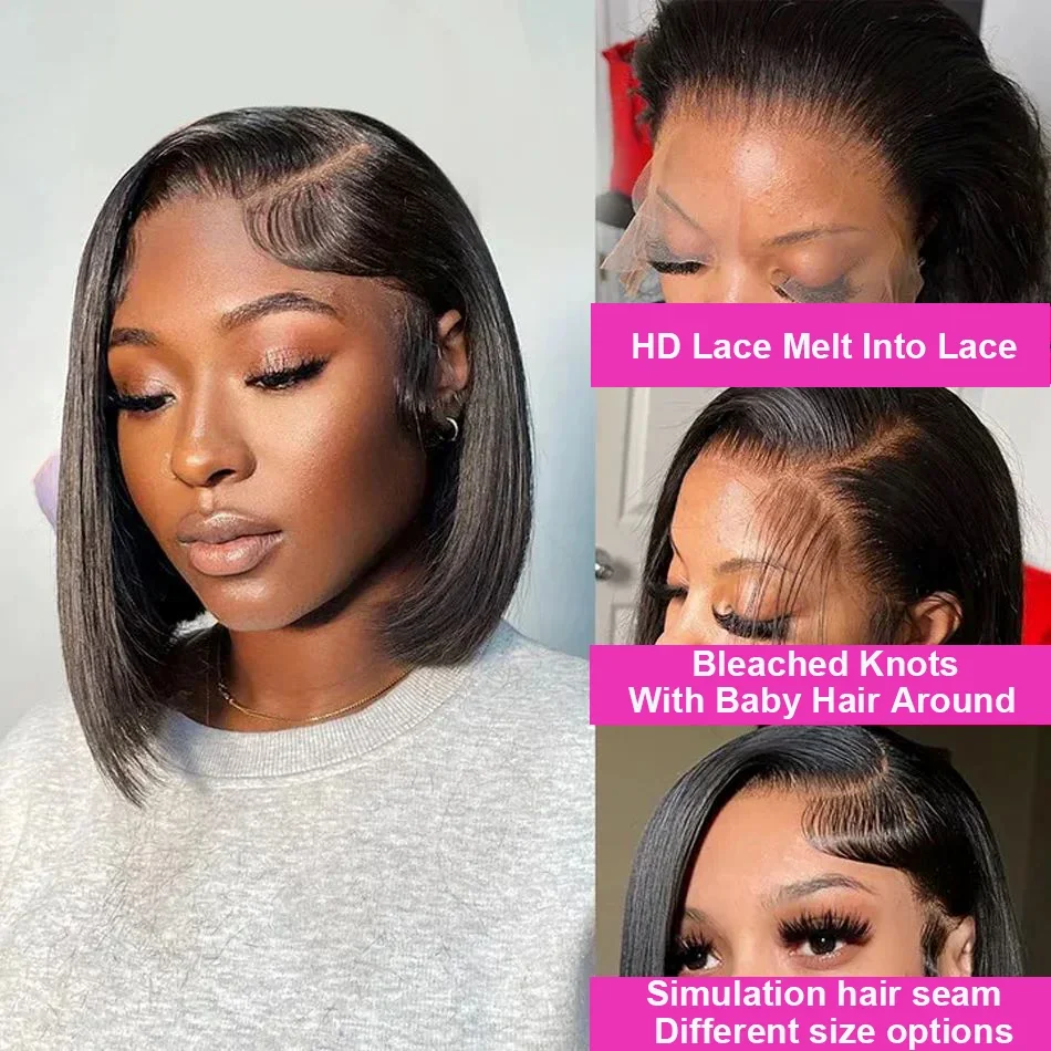 Kurze Bob Lace Front Perücke Aus Echthaar Brasilianisches Haar_voghion.com