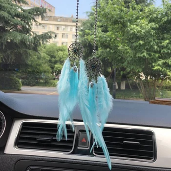 MINI-FACTORY Car Mirror Hanging Accessories Rearview Mirror Hanging  Decoration Pink Dream Catcher Decor for Car / Home / Office