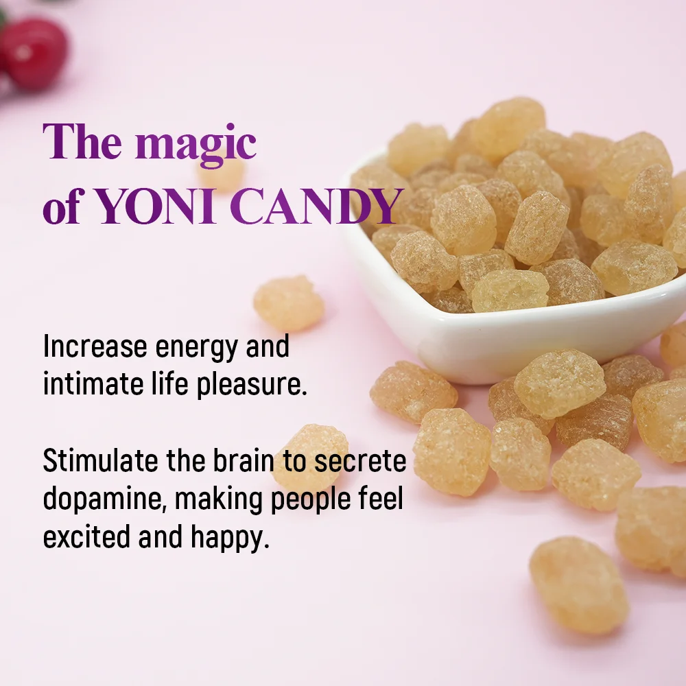 Chinaherbs Private Label GMP Yoni Sugar Honey Flavored Increase Female Pleasure Vagina Sweetener Yoni Candy Lumps