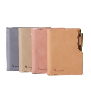 small Custom mini pocket notepad Loose-leaf Binding A6 Thermo PU Planner Notebook with Pen