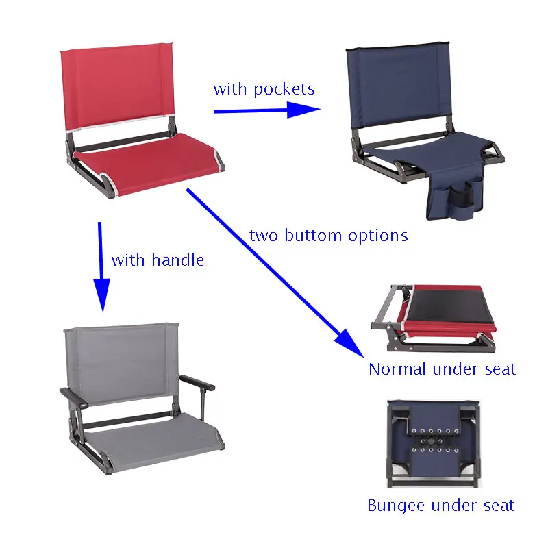 High Quality Outdoor Lightweight Foldable Removable High Back Stadium