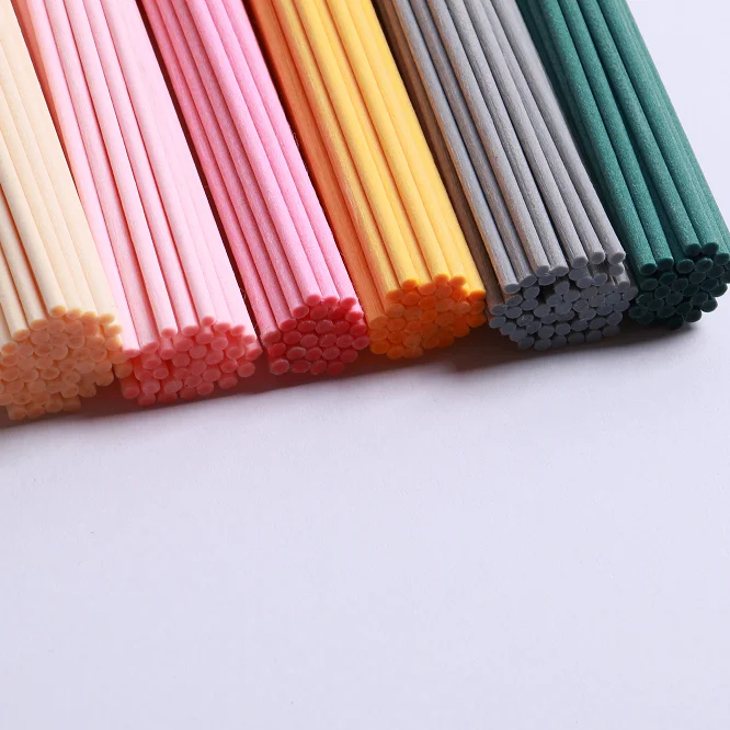 Pink Black White Yellow Red Synthetic Reed Sticks Fiber Sticks Wholesale Polyester Reed Diffuser Sticks