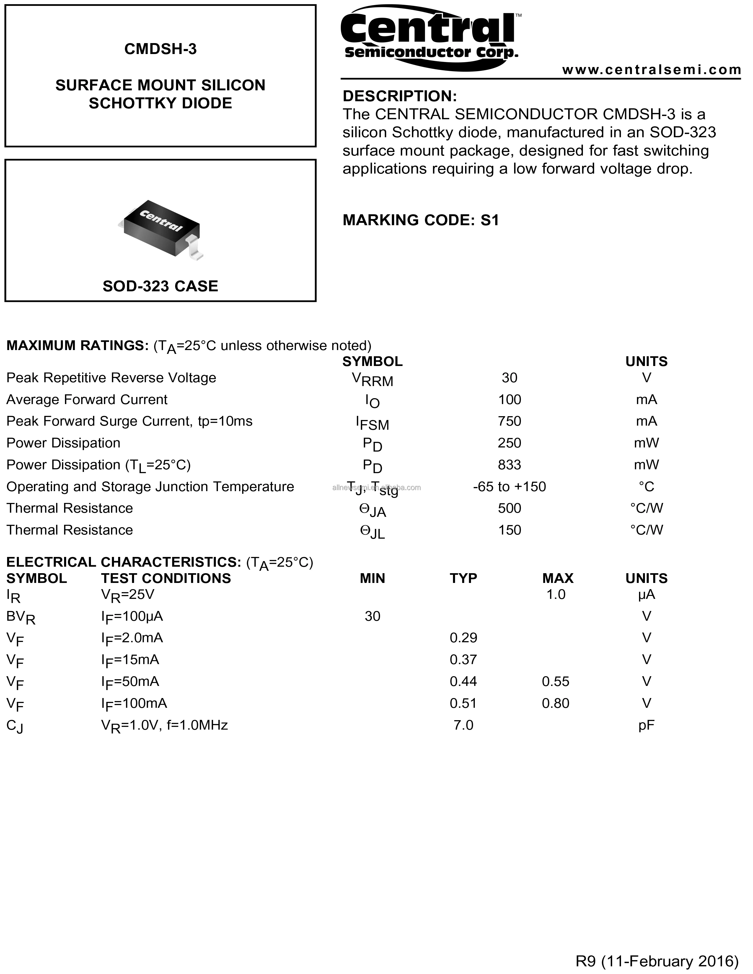 You can contact me for the best price Original CMDSH-3 Rectifier Diode Schottky 30V SOD-323 Hot sale Original