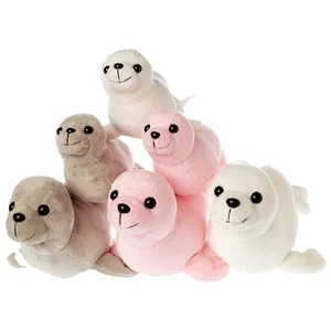 OEM Cute White Sea Lion Plush Toys Soft Stuffed Sea Lion Toys with PP Cotton Filling