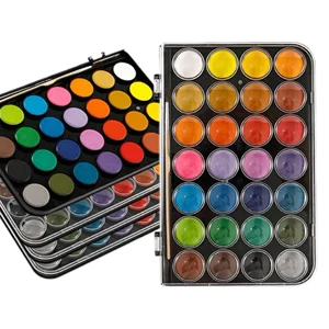 Wholesale 28-Color Solid Watercolor Cake Set for Artists