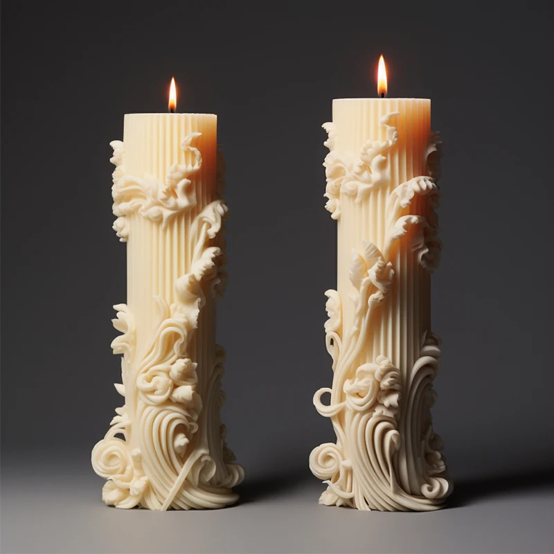 Dumo Pillar Candle Molds Custom Design Luxury Silicone Mould For Candle ...