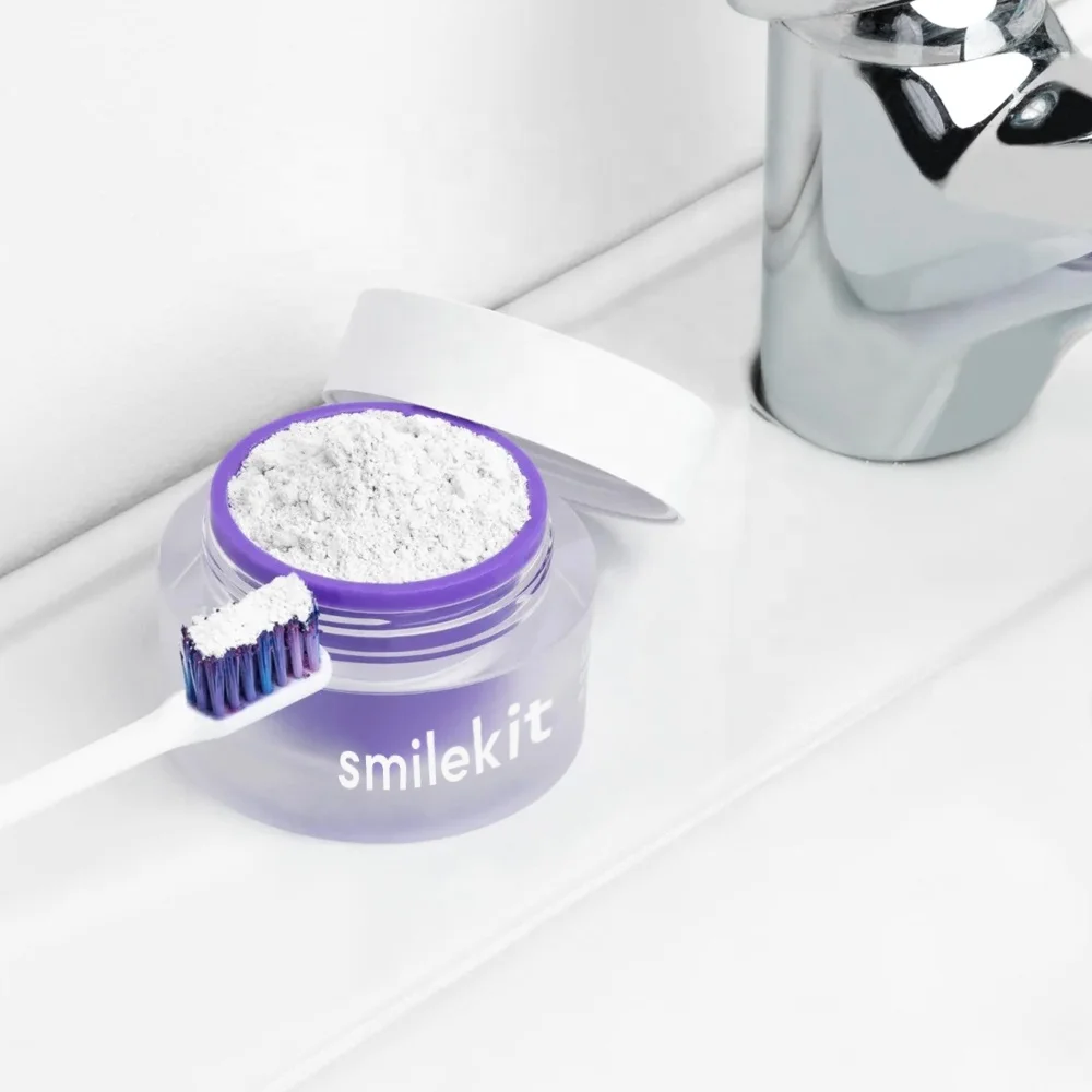 Customized Logo Mint Flavor Tooth Whiten Dental Care Purple Teeth Whitening Powder