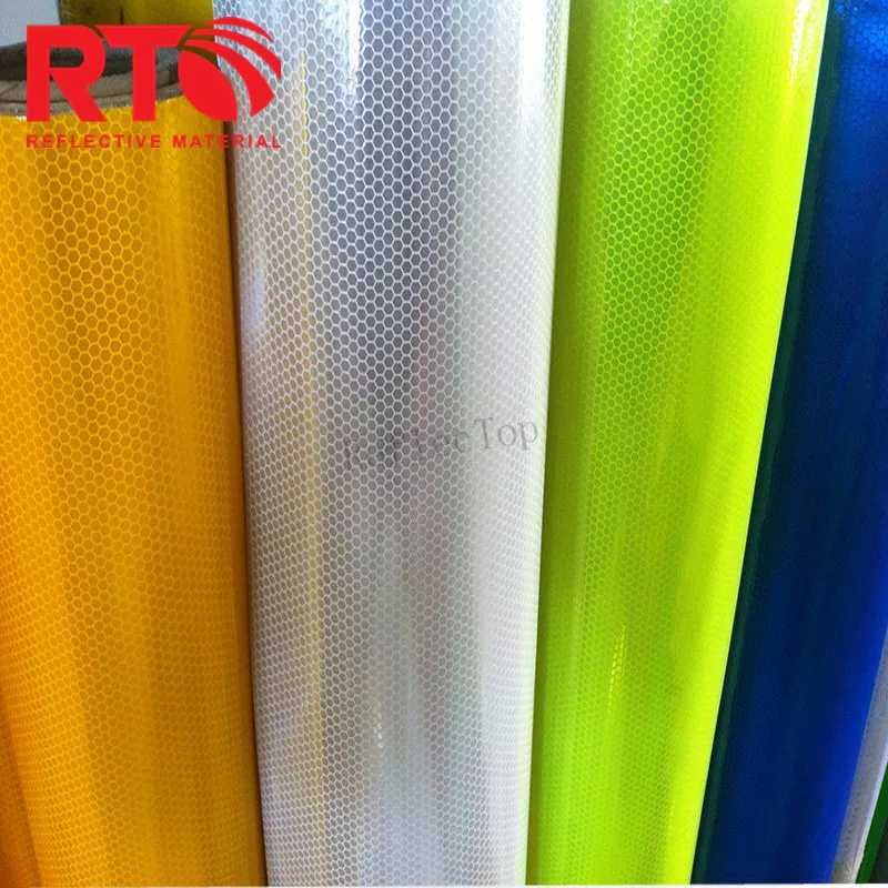 1.24m*50m Honeycomb Self Adhesive Reflective Vinyl PVC Reflecting Sheeting  Eco Solvent Printing Reflective Film