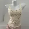 Lace red polka dot