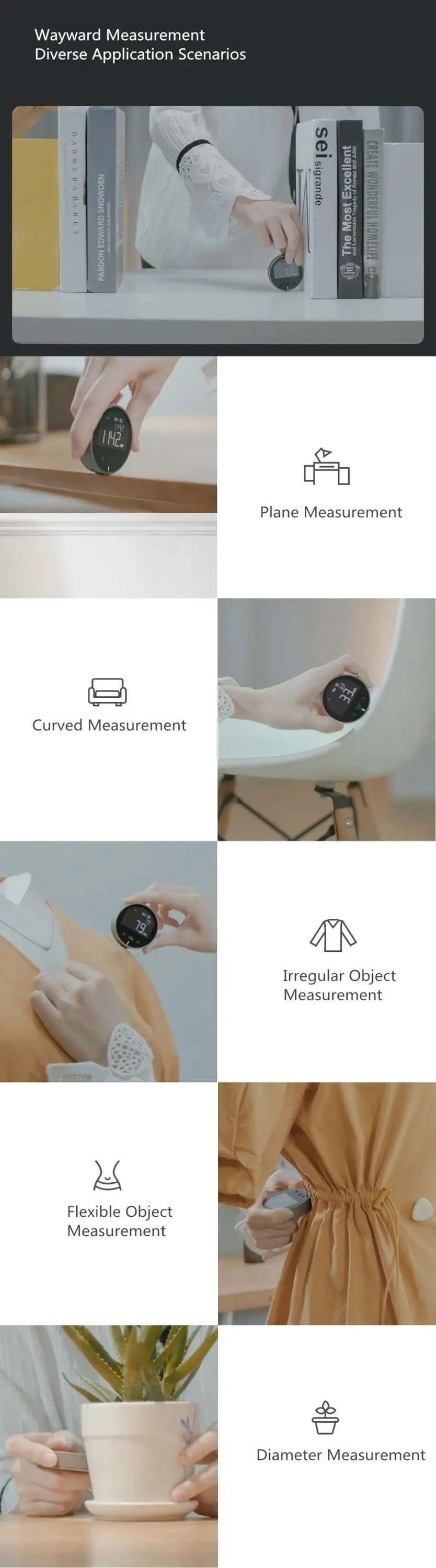 DUKA (Atuman) Little Q Electronic Ruler Hd LCD screen lithium battery long endurance USB charging electronic ruler