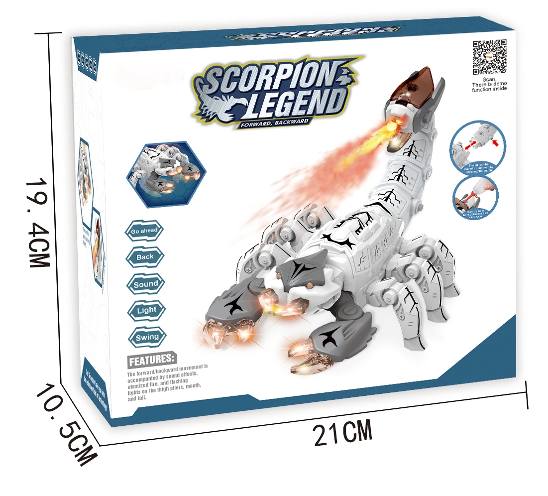2022 New Plastic Spray Scorpion Model Battery Operated Animal Toys