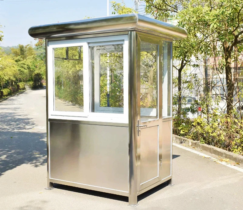 Flat Roof Prefab Sentry Box Kiosk  Sentry House Smoking House for Street
