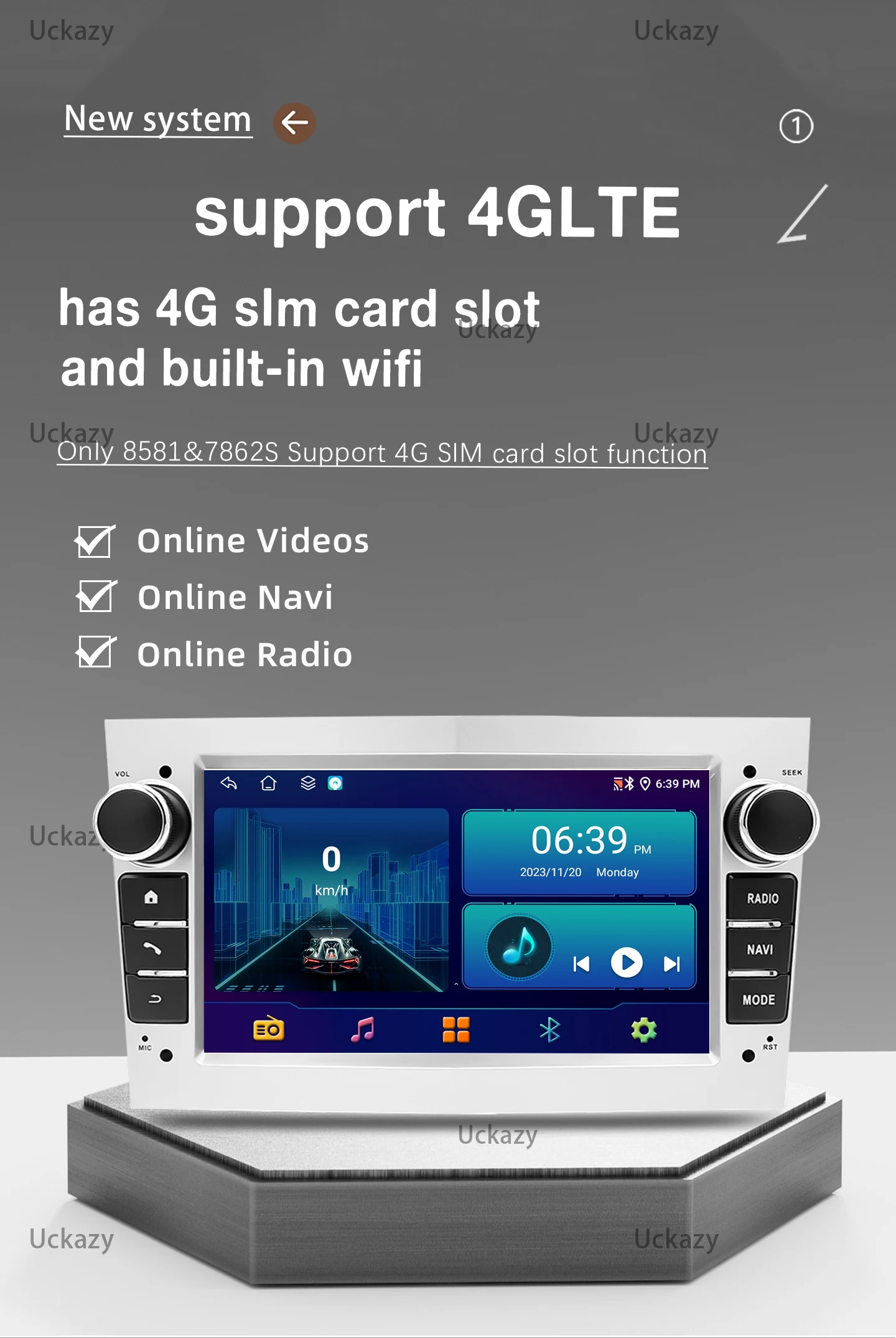 Android 14 Autoradio Für Opel – 8 Zoll, 2 DIN, Mit Apple CarPlay & Android Auto, 32GB