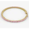 925 silver pink 5mm Gold