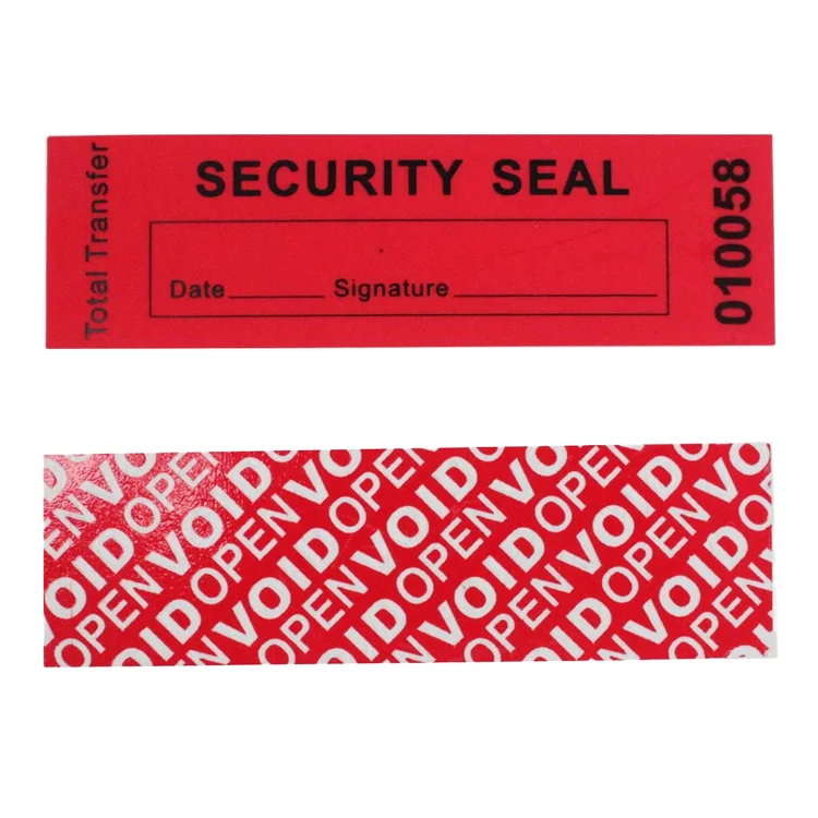VOID Security Labels Customized Adhesive Warranty Packing Labels Stickers factory