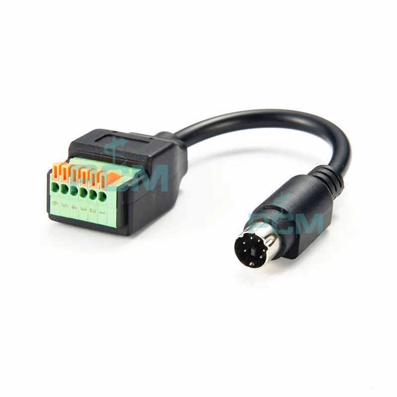 Mini DIN 6 Bulkhead Jack Terminal Cable