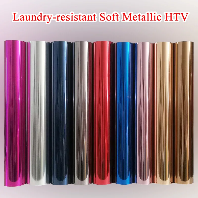 Wholesale 50cm X 50cm Soft Metallic Heat Transfer Vinyl Film Rolls For