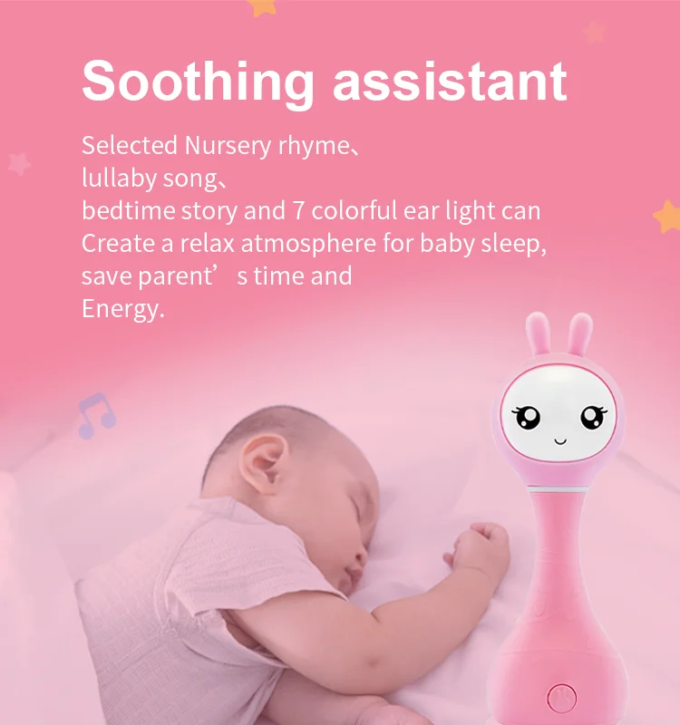 Alilo Newborn Children Soft Sensory Baby Rattle Musical Gift Other Plastic Electric Toys for Kids 3 6 12 Month Infant