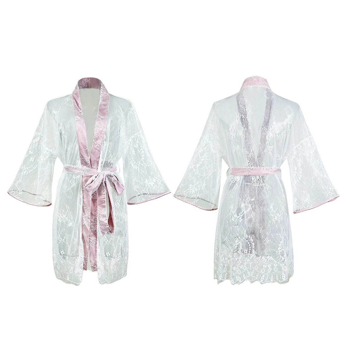 Wholesale Soft and Sexy Lace Pattern Lace Home Clothes for Women Comfortable Perspective Temptation Sleeping Robe Wholesale Soft and Sexy Lace Pattern Lace Home Clothes for Women Comfortable Perspective Temptation Sleeping Robe