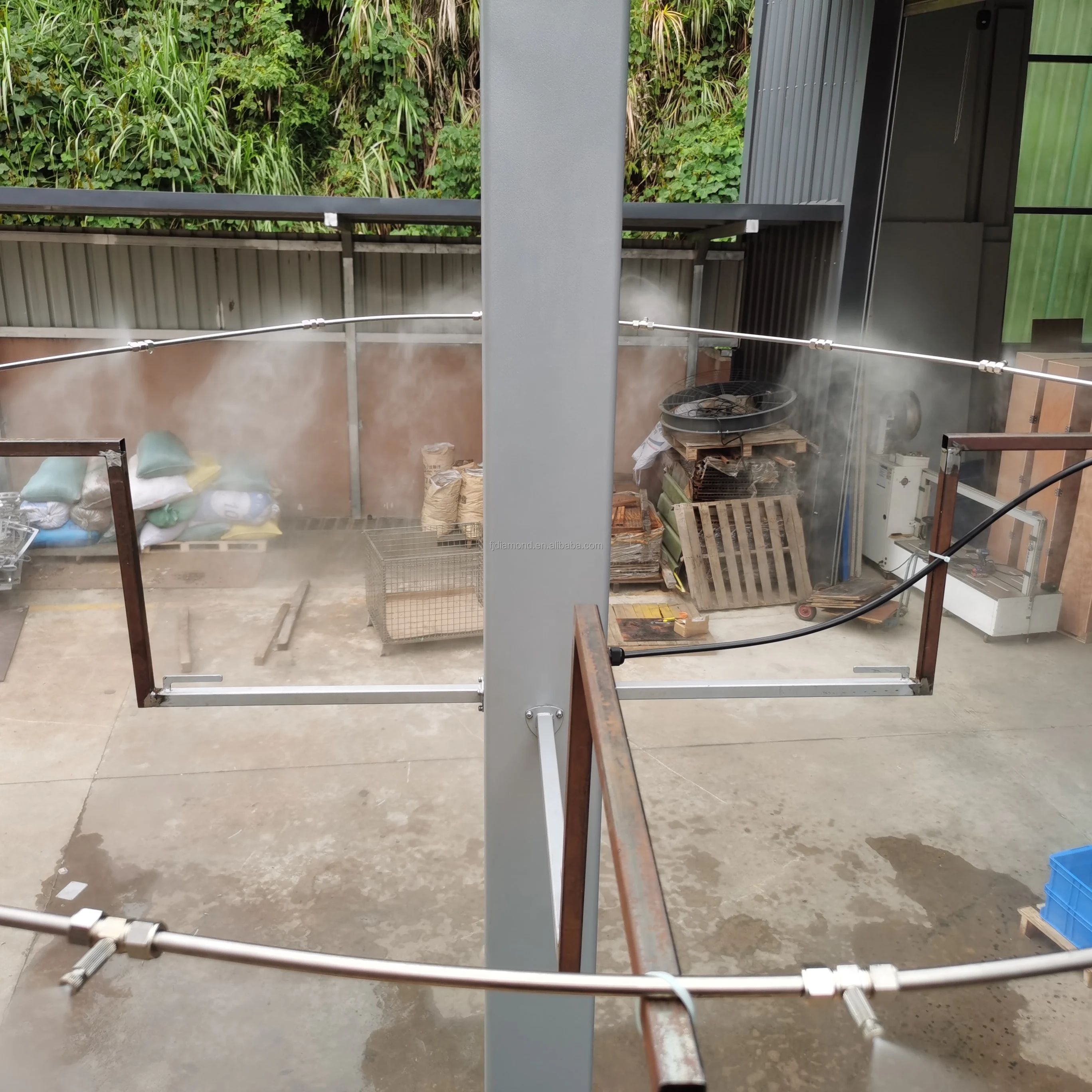 product 12ft 37m pmsm motor  giant fan spray hvls vertical fan pole mist fan-5