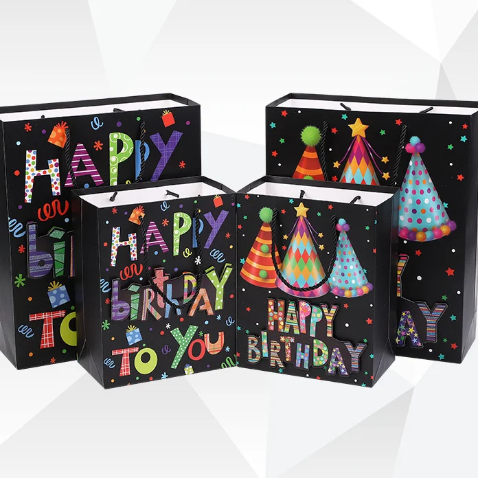 Happy Birthday Goodie Bags Eco Friendly Party Gift Royal Blue Gift Bags