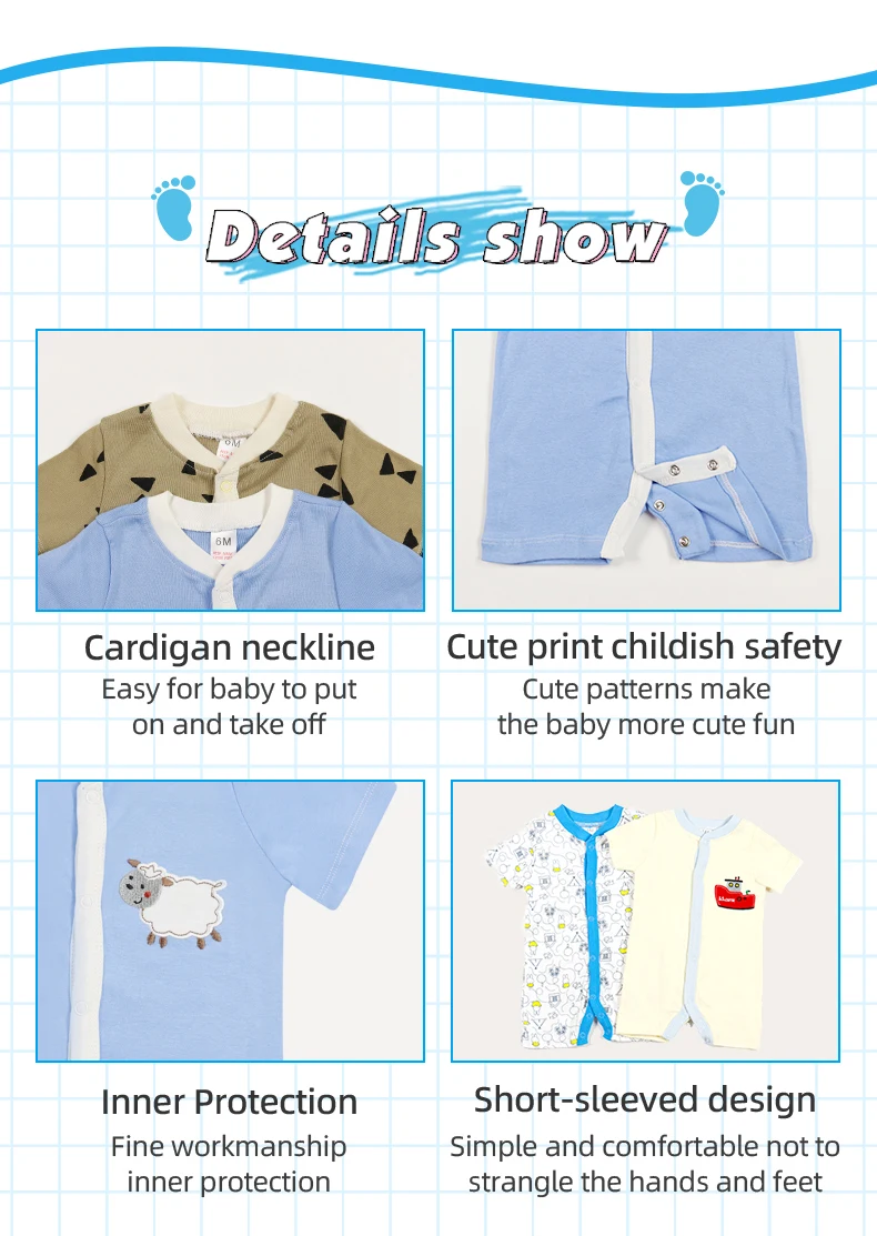 short sleeve baby jumpsuit​